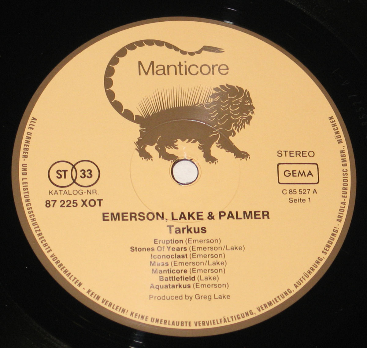 High Resolution Photo record label 